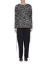 Main View - Click To Enlarge - JOSEPH - String drape cuff mouliné sweater