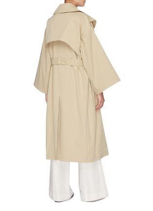 Back View - Click To Enlarge - SANS TITRE - D-ring belted oversized trench coat