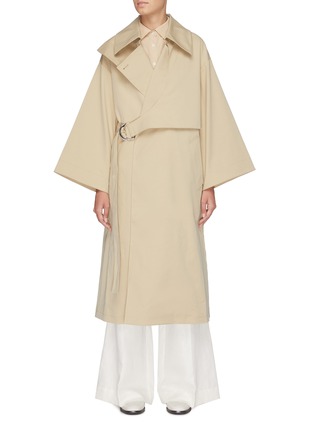Main View - Click To Enlarge - SANS TITRE - D-ring belted oversized trench coat