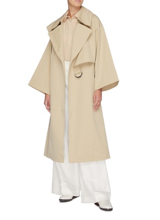 Figure View - Click To Enlarge - SANS TITRE - D-ring belted oversized trench coat