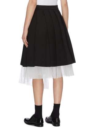 Back View - Click To Enlarge - SHUSHU/TONG - Tulle underlay pleated skirt
