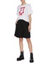 Figure View - Click To Enlarge - SHUSHU/TONG - Raw edge pleated suiting shorts