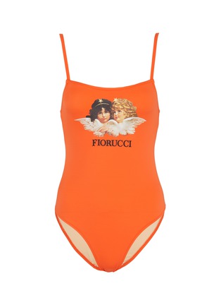 Main View - Click To Enlarge - FIORUCCI - Angel logo print one-piece swimsuit