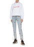 Figure View - Click To Enlarge - FIORUCCI - 'Tara' angel print jeans