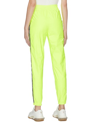Back View - Click To Enlarge - FIORUCCI - 'Tyvek' logo stripe outseam jogging pants