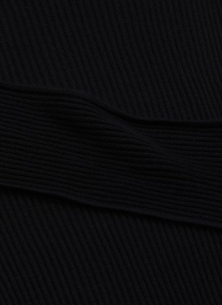 Detail View - Click To Enlarge - CRUSH COLLECTION - Turtleneck slit hem cashmere midi dress