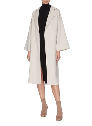 Figure View - Click To Enlarge - CRUSH COLLECTION - Turtleneck slit hem cashmere midi dress