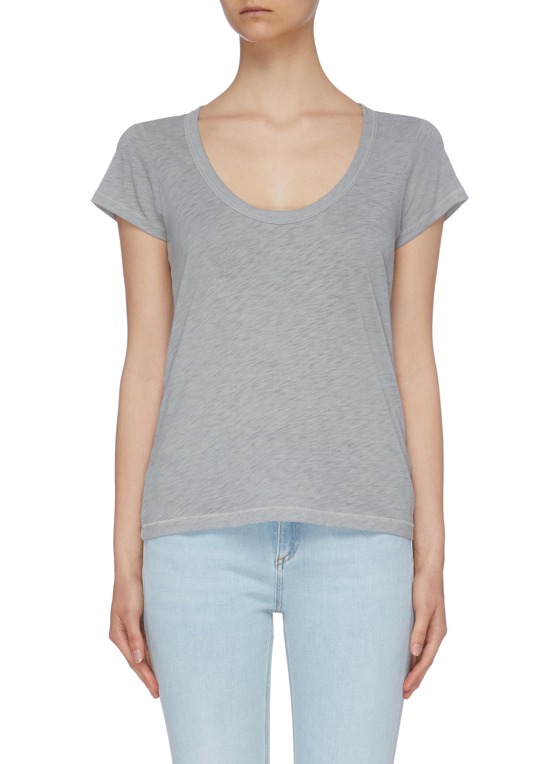 Pima cotton U-neck T-shirt by Rag & Bone/Jean