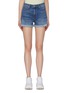 Main View - Click To Enlarge - RAG & BONE - 'Nina' raw roll cuff denim shorts