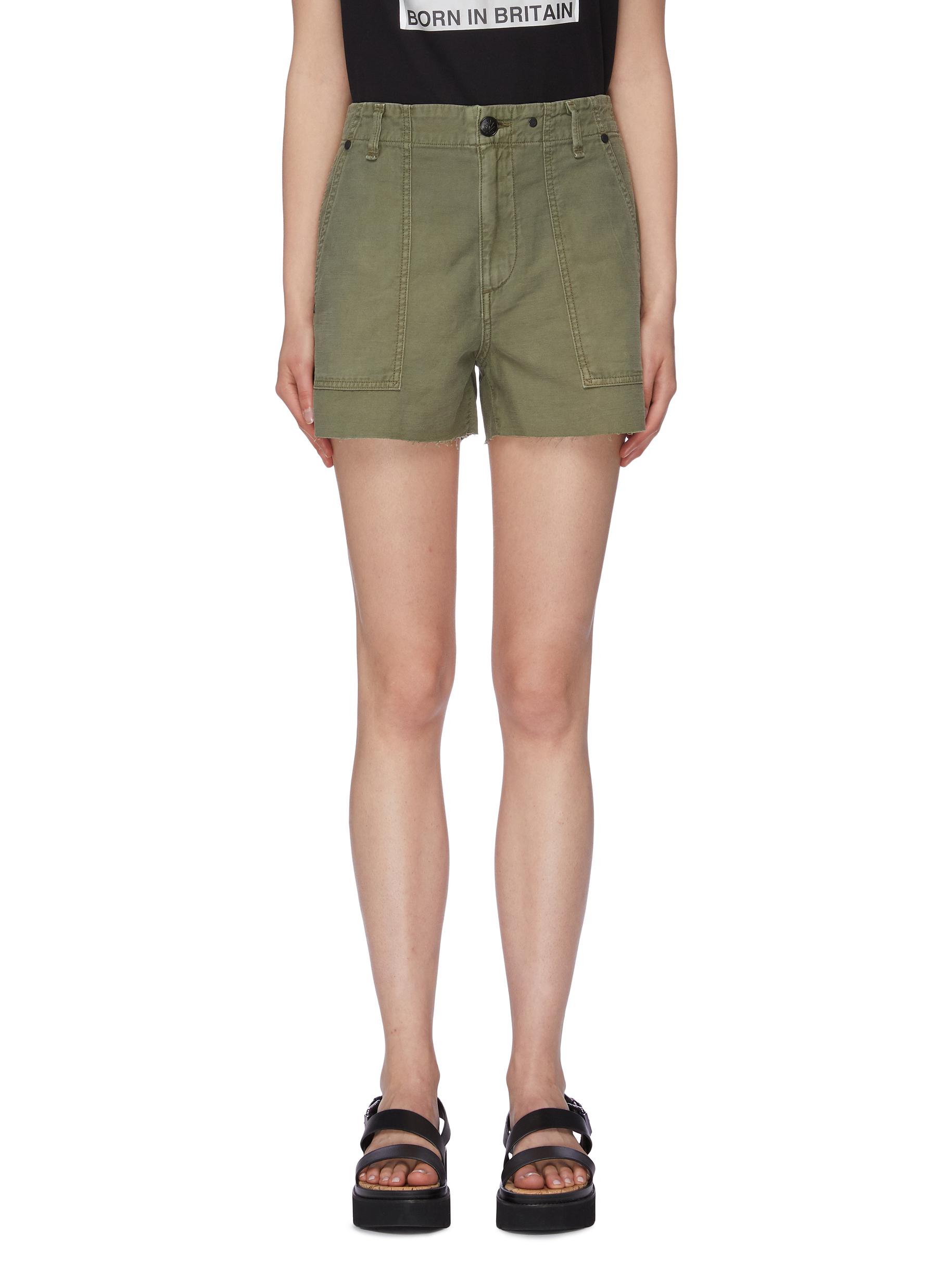 Kaye raw cuff twill shorts by Rag & Bone/Jean