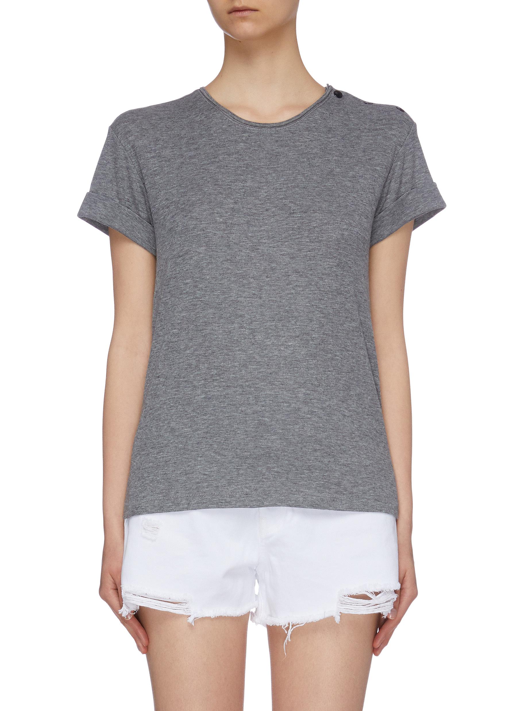 Mac button shoulder T-shirt by Rag & Bone/Jean