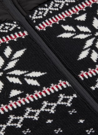  - AZTECH MOUNTAIN - 'Aspen' contrast hood geometric intarsia zip cardigan