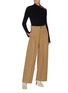 Figure View - Click To Enlarge - PETAR PETROV - Hook-and-eye cold shoulder rib knit high neck sweater