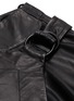 Detail View - Click To Enlarge - PETAR PETROV - Buckled asymmetric drape leather wrap skirt