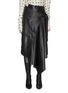 Main View - Click To Enlarge - PETAR PETROV - Buckled asymmetric drape leather wrap skirt