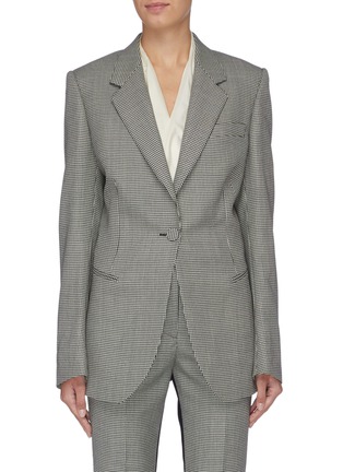 Main View - Click To Enlarge - PETAR PETROV - Janis' contrast back houndstooth blazer