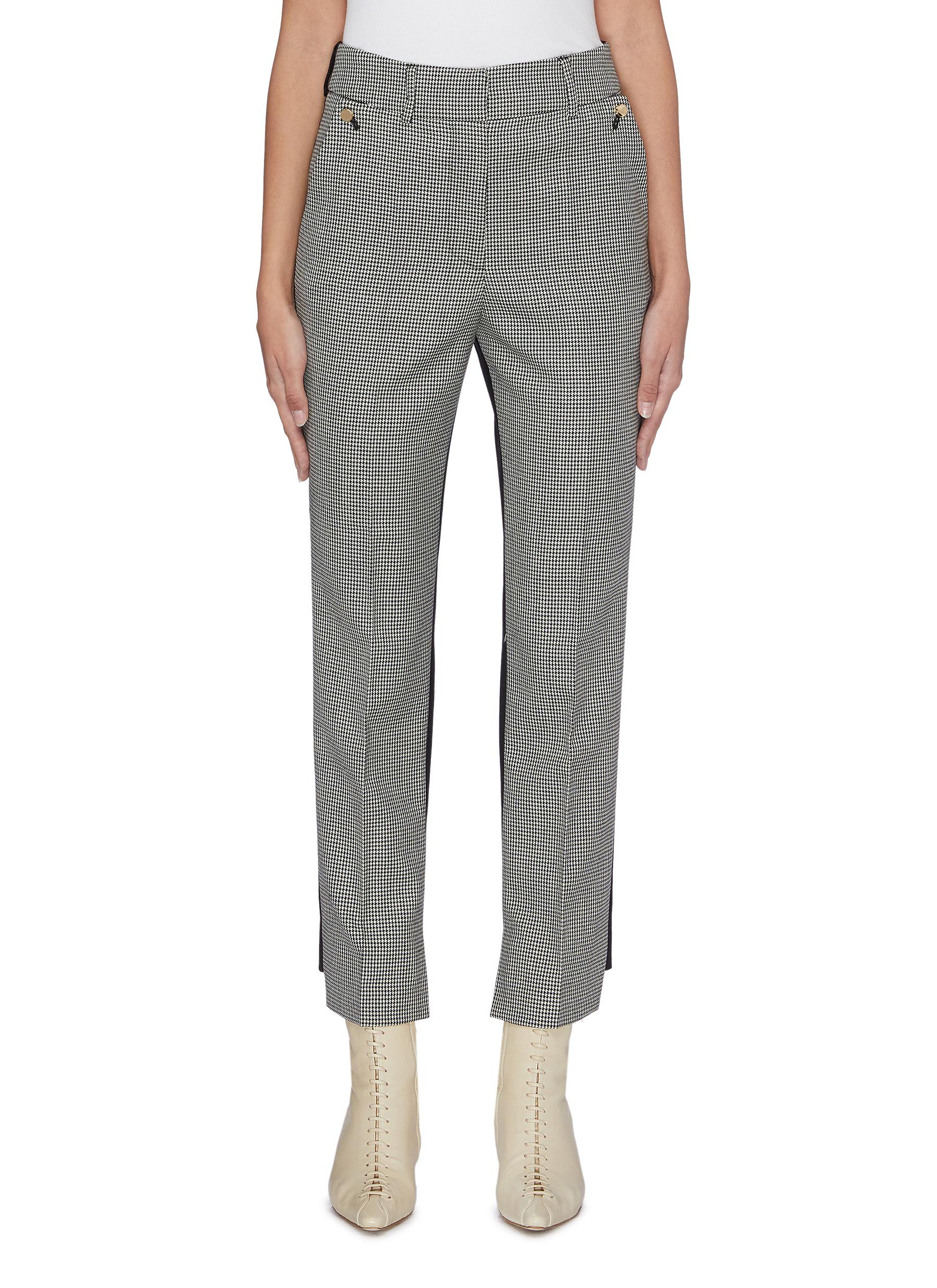 Helen contrast back houndstooth suiting pants by Petar Petrov