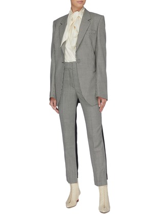 Figure View - Click To Enlarge - PETAR PETROV - 'Helen' contrast back houndstooth suiting pants