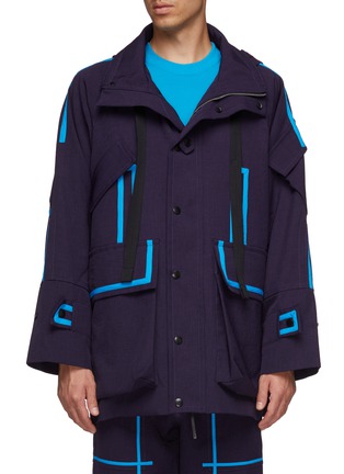 Main View - Click To Enlarge - LI-NING x PRONOUNCE - Contrast trim hooded coat