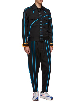 Figure View - Click To Enlarge - LI-NING x PRONOUNCE - Contrast stripe front wool jogging pants
