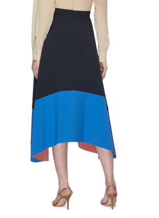 Back View - Click To Enlarge - ROKSANDA - 'Oriana' colourblock flared skirt