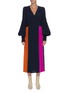 Main View - Click To Enlarge - ROKSANDA - 'Teruko' bishop sleeve colourblock drape dress