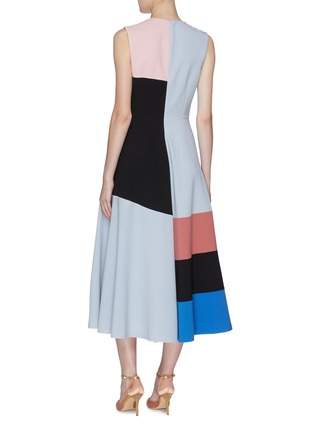 Back View - Click To Enlarge - ROKSANDA - 'Joanna' colourblock flared sleeveless dress