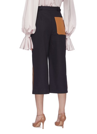 Back View - Click To Enlarge - ROKSANDA - 'Elda' contrast patch pocket suiting culottes