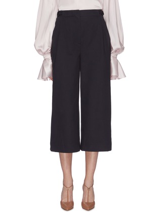 Main View - Click To Enlarge - ROKSANDA - 'Elda' contrast patch pocket suiting culottes