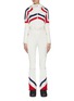 Main View - Click To Enlarge - PERFECT MOMENT - Chevron stripe hooded zipper leg jumpsuit