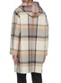 Back View - Click To Enlarge - FFIXXED STUDIOS - Hooded tartan plaid coat