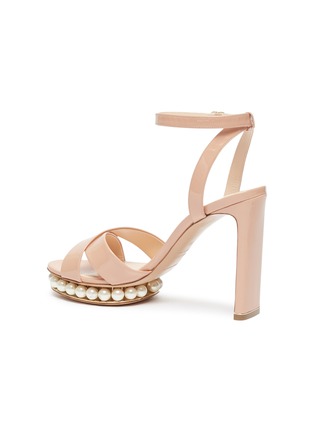  - NICHOLAS KIRKWOOD - 'Casati' faux pearl platform ankle strap patent leather sandals