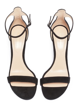 Detail View - Click To Enlarge - NICHOLAS KIRKWOOD - 'Maeva' glass crystal ball ankle strap suede sandals