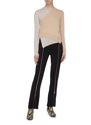 Figure View - Click To Enlarge - ROSETTA GETTY - Zip front godet pants