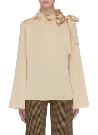 Main View - Click To Enlarge - ROSETTA GETTY - Tie neck satin top