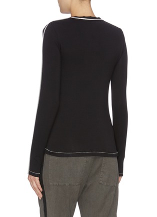 Back View - Click To Enlarge - RAG & BONE - Stripe sleeve contrast outseam sweatshirt