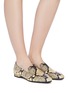 Figure View - Click To Enlarge - STELLA LUNA - 'Lenny' snake embossed leather loafers