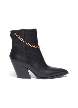 Main View - Click To Enlarge - STELLA LUNA - 'Nevada' chain strap leather ankle boots
