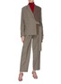 Figure View - Click To Enlarge - MIJEONG PARK - Button waist check plaid suiting pants