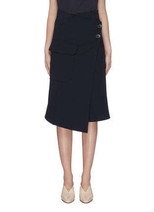 Main View - Click To Enlarge - MIJEONG PARK - Flap pocket button wrap skirt