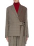 Main View - Click To Enlarge - MIJEONG PARK - Button side colourblock check plaid jacket