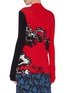 Back View - Click To Enlarge - SNOW XUE GAO - 'Pinetree' contrast sleeve graphic intarsia mock neck sweater