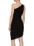Back View - Click To Enlarge - NORMA KAMALI - 'Diana' asymmetric ruched one shoulder mini dress