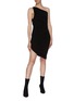 Figure View - Click To Enlarge - NORMA KAMALI - 'Diana' asymmetric ruched one shoulder mini dress