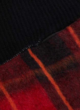  - BEN TAVERNITI UNRAVEL PROJECT  - Check plaid patchwork wool blend turtleneck sweater