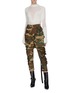 Figure View - Click To Enlarge - BEN TAVERNITI UNRAVEL PROJECT  - Patch pocket camoflage print cargo pants