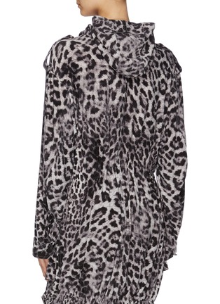 Back View - Click To Enlarge - NORMA KAMALI - Leopard print hooded cargo jacket