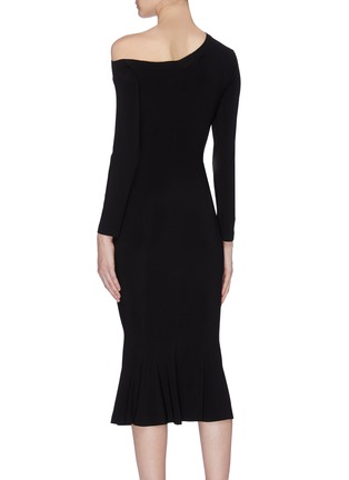 Back View - Click To Enlarge - NORMA KAMALI - One shoulder fishtail midi dress