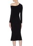 Back View - Click To Enlarge - NORMA KAMALI - One shoulder fishtail midi dress