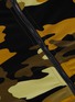  - NORMA KAMALI - Stripe sleeve camoflage print turtleneck track jacket